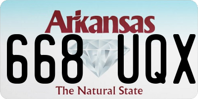 AR license plate 668UQX