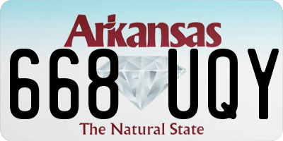 AR license plate 668UQY