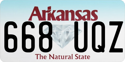AR license plate 668UQZ