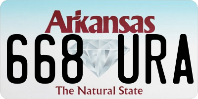AR license plate 668URA