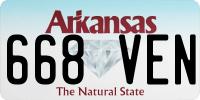 AR license plate 668VEN
