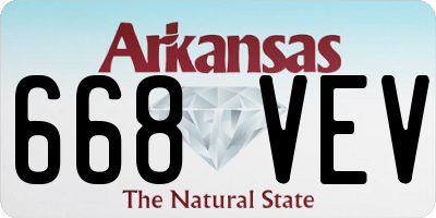 AR license plate 668VEV