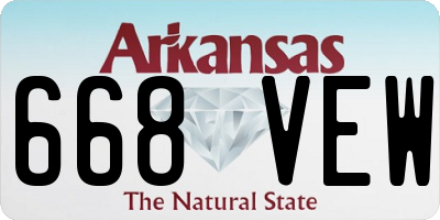 AR license plate 668VEW