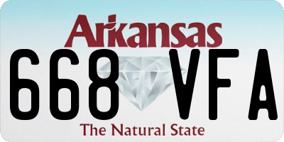AR license plate 668VFA