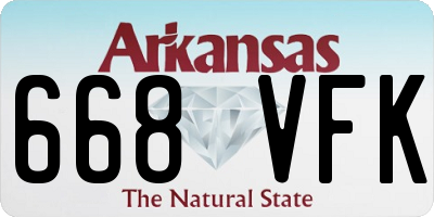 AR license plate 668VFK
