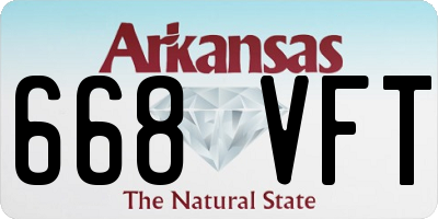AR license plate 668VFT