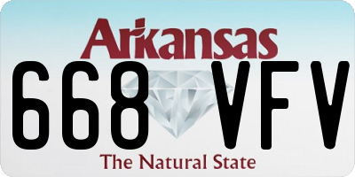 AR license plate 668VFV