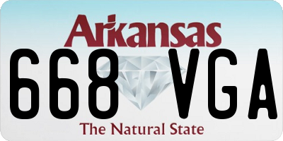 AR license plate 668VGA