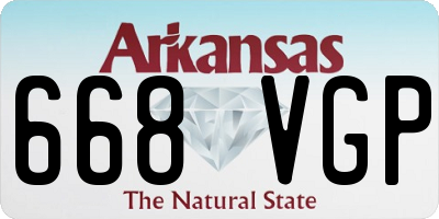 AR license plate 668VGP