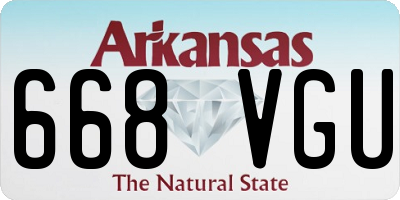 AR license plate 668VGU