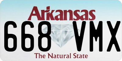 AR license plate 668VMX