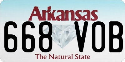 AR license plate 668VOB