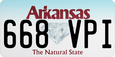 AR license plate 668VPI