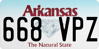 AR license plate 668VPZ
