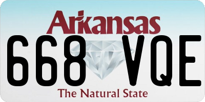 AR license plate 668VQE