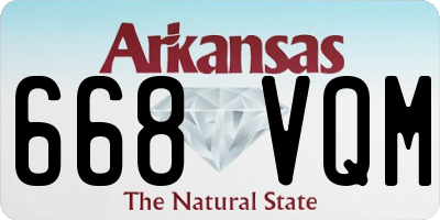 AR license plate 668VQM