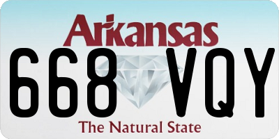 AR license plate 668VQY