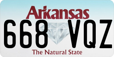 AR license plate 668VQZ