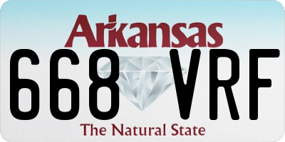 AR license plate 668VRF
