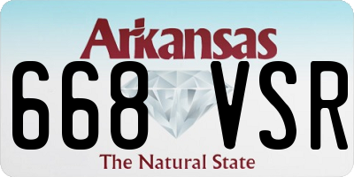 AR license plate 668VSR