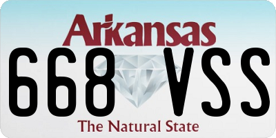 AR license plate 668VSS