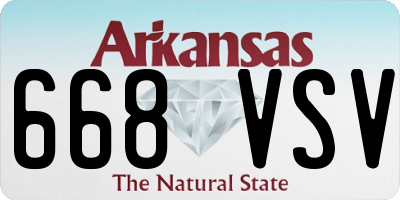 AR license plate 668VSV