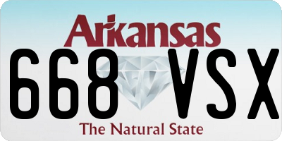 AR license plate 668VSX
