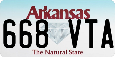 AR license plate 668VTA