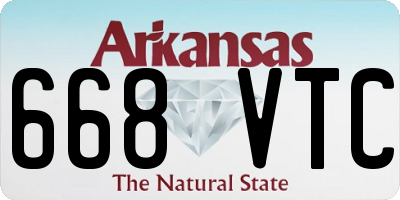 AR license plate 668VTC