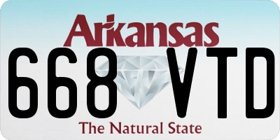 AR license plate 668VTD
