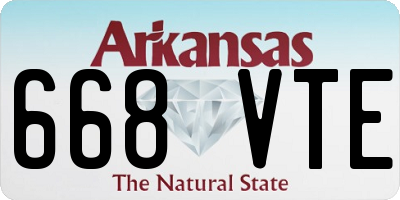 AR license plate 668VTE