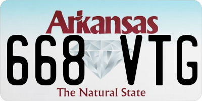 AR license plate 668VTG