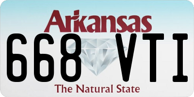 AR license plate 668VTI