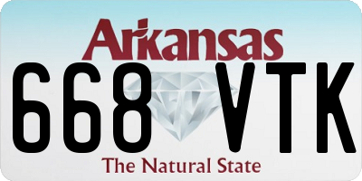AR license plate 668VTK