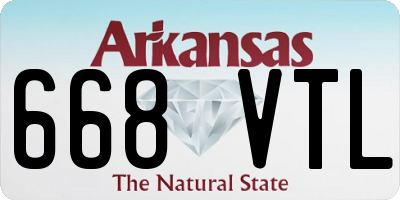 AR license plate 668VTL