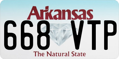 AR license plate 668VTP