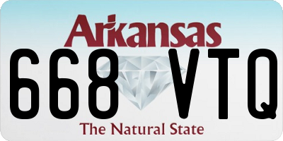 AR license plate 668VTQ