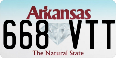 AR license plate 668VTT