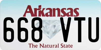 AR license plate 668VTU