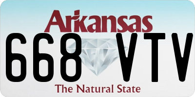 AR license plate 668VTV
