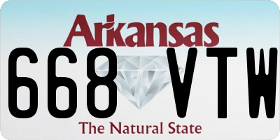AR license plate 668VTW