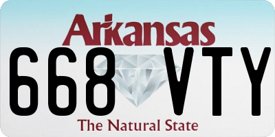 AR license plate 668VTY