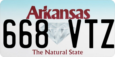 AR license plate 668VTZ