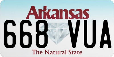 AR license plate 668VUA