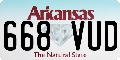 AR license plate 668VUD