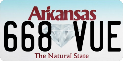 AR license plate 668VUE