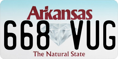 AR license plate 668VUG