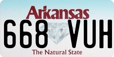 AR license plate 668VUH