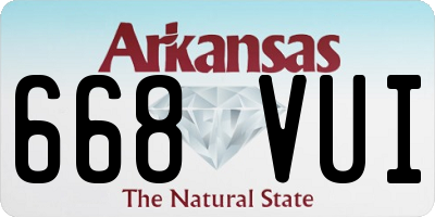 AR license plate 668VUI