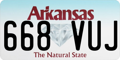 AR license plate 668VUJ
